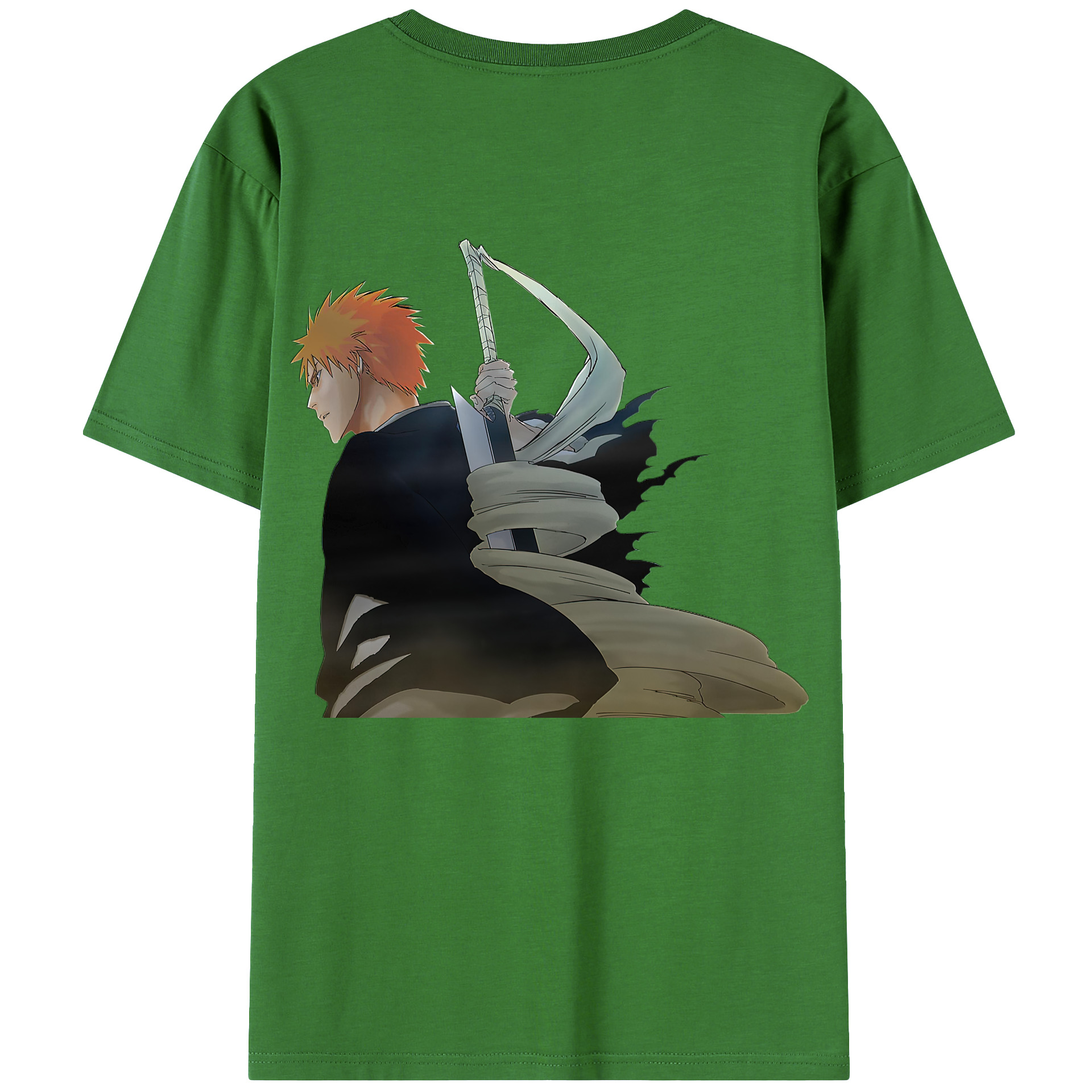 （画像用） ブリーチ 黒崎一護（くろさき いちご）BLEACH Kurosaki Ichigo レディース半袖Tシャツ(バックプリント)